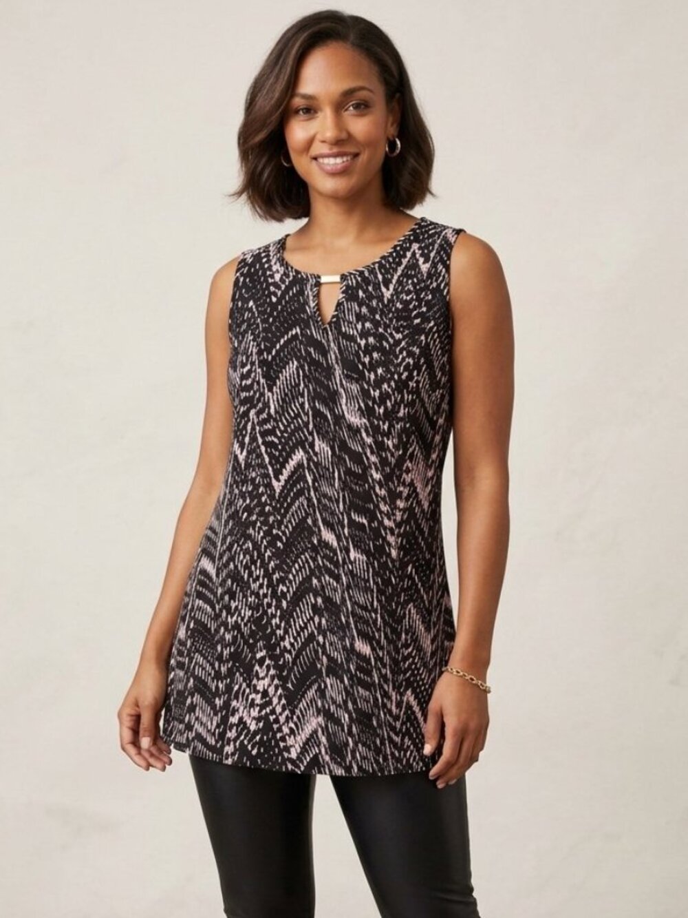 Intriguing Threads Sleeveless Tunic Size‎ Large